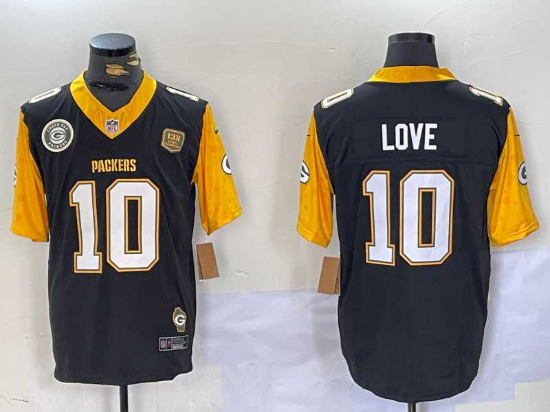 Men's Green Bay Packers #10 Jordan Love Black White Gold 2024 F.U.S.E. Home Patch Vapor Untouchable Limited Stitched Jersey Dzhi,We sell and wholesale Men's Green Bay Packers #10 Jordan Love Black White Gold 2024 F.U.S.E. Home Patch Vapor Untouchable Limited Stitched Jersey Dzhi on line form chian!